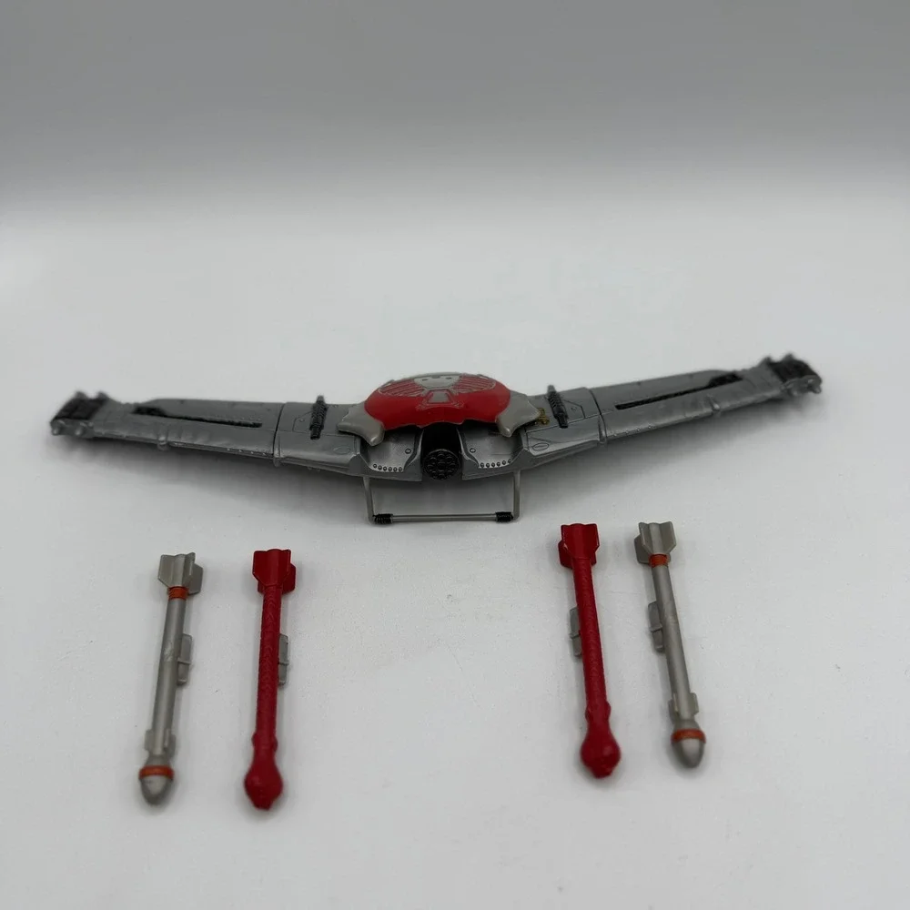 Vintage 2003 G.I. Joe Spy Troops Cobra Air Assault Glider & 4 Missile Lot